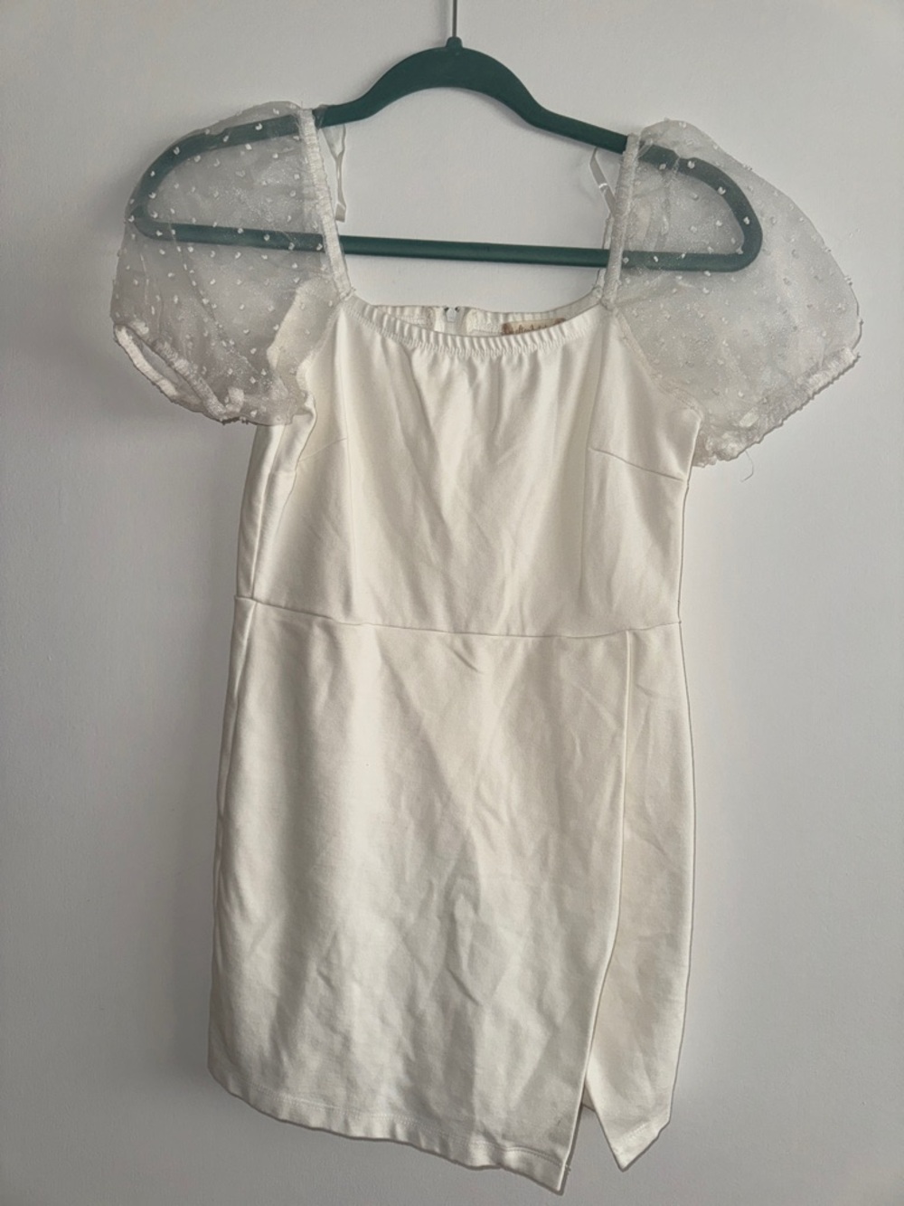 Altar'd State White Puff Sleeve Mini Dress Romper